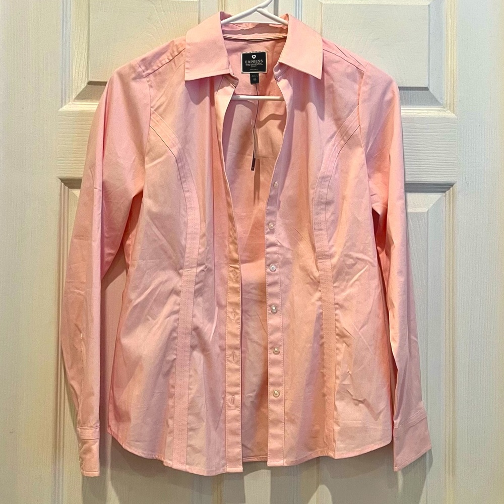 NWT Light Pink Express Button Down Shirt XS